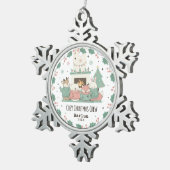 Kerstmis met een knus gevoel tin sneeuwvlok ornament (Rechts)