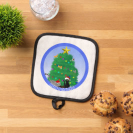 Kerstmis met een Miauw Pannenlap