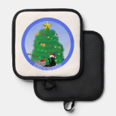 Kerstmis met een Miauw Pannenlap (Voorkant / Achterkant)