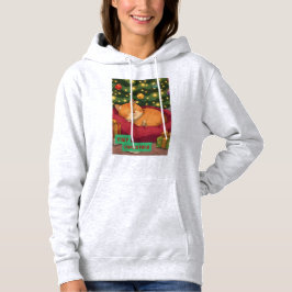 Kerstmis met een oranje kat hoodie