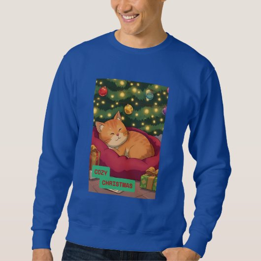 Kerstmis met een oranje kat trui (Voorkant)