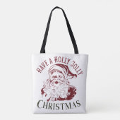 Kerstmis met een Oude Kerstsfeer Tote Bag (Achterkant)