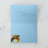 Kerstmis met een paardendromer feestdagen kaart (Binnen)