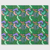 Kerstmis met een patent op Green Cadeaupapier (Vlak)