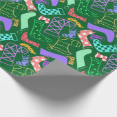 Kerstmis met een patent op Green Cadeaupapier (Hoek)