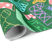 Kerstmis met een patent op Green Cadeaupapier (Rol Hoek)
