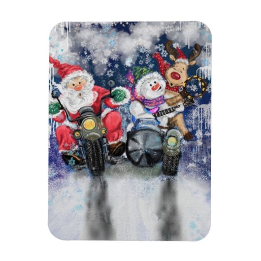 Kerstmis met een prettige kerstvriendjes - Fun Magneet (Verticaal)