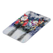 Kerstmis met een prettige kerstvriendjes - Fun Magneet (Linkerzijde)