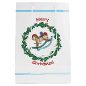 Kerstmis met een Rocking Horse Medium Cadeauzakje (Achterkant)
