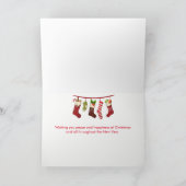 Kerstmis met een Rode Kerk en ster boven Feestdagen Kaart (Binnen)