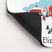 Kerstmis met een Rode Kerk en ster boven Muismat (Hoek)