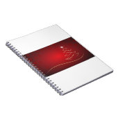 Kerstmis met een rode kerstboom notitieboek (Rechterzijde)