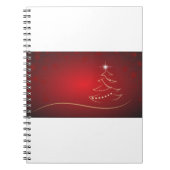 Kerstmis met een rode kerstboom notitieboek (Voorkant)