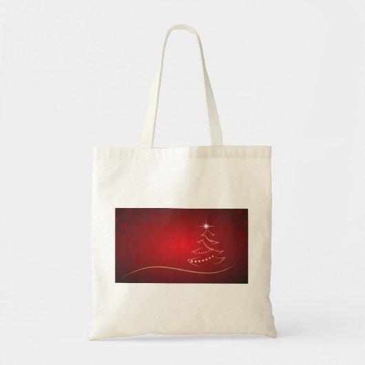 Kerstmis met een rode kerstboom tote bag (Voorkant)