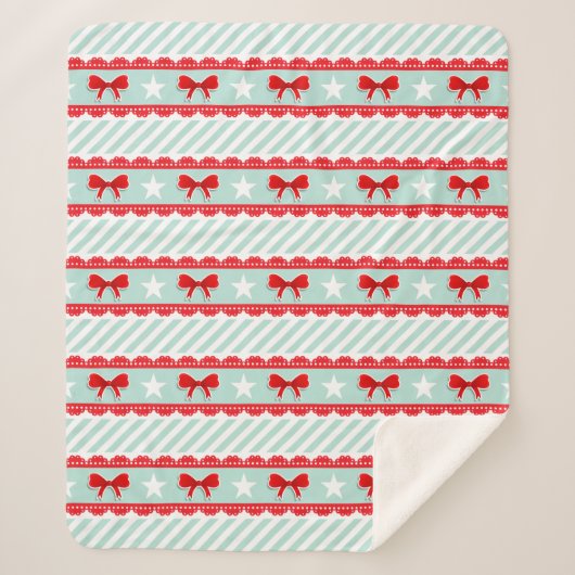 Kerstmis met een roodbaars sherpa deken (Voorkant)