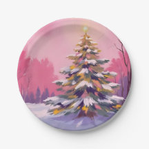 Kerstmis met een roze tint | Waterverf Kerstfeest