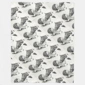 Kerstmis met een schilderpaard en kerstman fleece deken (Voorkant)