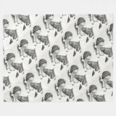 Kerstmis met een schilderpaard en kerstman fleece deken (Voorkant (Horizontaal))