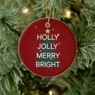 Kerstmis met een vrolijke en heldere familie keramisch ornament