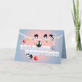 Kerstmis met Eksters en Bellen Feestdagen Kaart