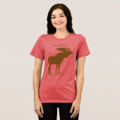 Kerstmis met eland Tri-Blend shirt (Voorkant volledig)