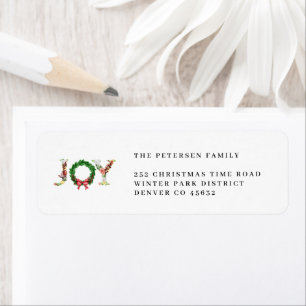 Kerstmis met elegant retouradres etiket