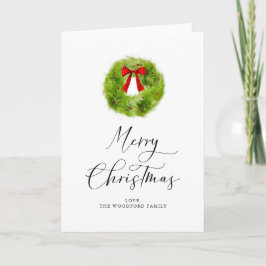 Kerstmis met Elegant Script Holiday Kaart
