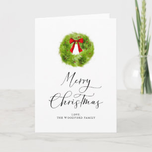 Kerstmis met Elegant Script Holiday Kaart