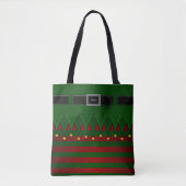 Kerstmis met Elf Bags Cute Holiday Elf Canvas tass Tote Bag (Voorkant)
