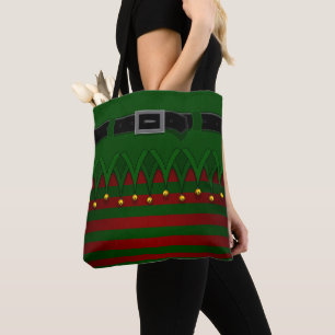 Kerstmis met Elf Bags Cute Holiday Elf Canvas tass Tote Bag