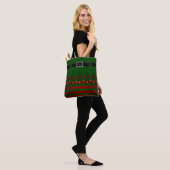 Kerstmis met Elf Bags Cute Holiday Elf Canvas tass Tote Bag (Op model)