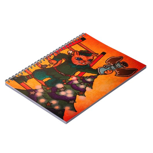 Kerstmis met Elf Cat Notitieboek (Linkerzijde)