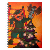 Kerstmis met Elf Cat Notitieboek (Voorkant)