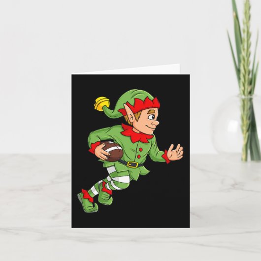 Kerstmis met Elf-Football met achterste jongens Ki Kaart (Voorkant)