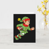 Kerstmis met Elf-Football met achterste jongens Ki Kaart (Gele Bloem)