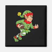 Kerstmis met Elf-Football met achterste jongens Ki Magneet (Voorkant)