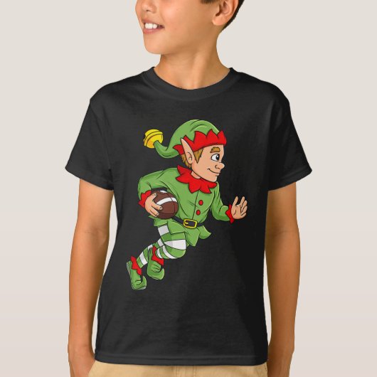 Kerstmis met Elf-Football met achterste jongens Ki T-shirt (Voorkant)