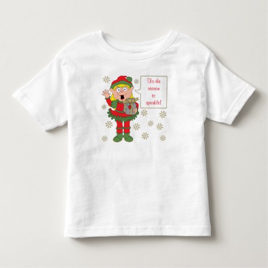 Kerstmis met Elf Kinder Shirts (Voorkant)