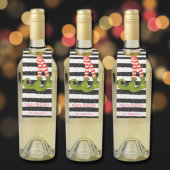 Kerstmis met Elf Legs op Stripes Holiday Flessenhanger