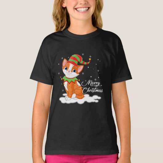 Kerstmis met Elf Pet Funny Gift T-shirt (Voorkant)