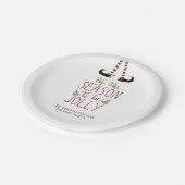 Kerstmis met Elf SEASON, GEVOELIG GEpersonaliseerd Papieren Bordje (Gekanteld)