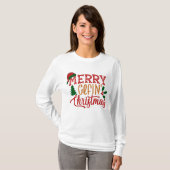 Kerstmis met elfen t-shirt (Voorkant volledig)