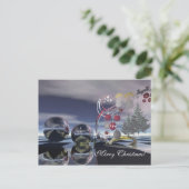 Kerstmis met engelen feestdagenkaart (Staand voorkant)