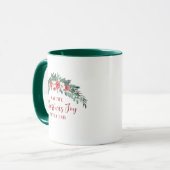 Kerstmis met Evergreen Bouquet Holiday Coffee Mok (Voorkant links)