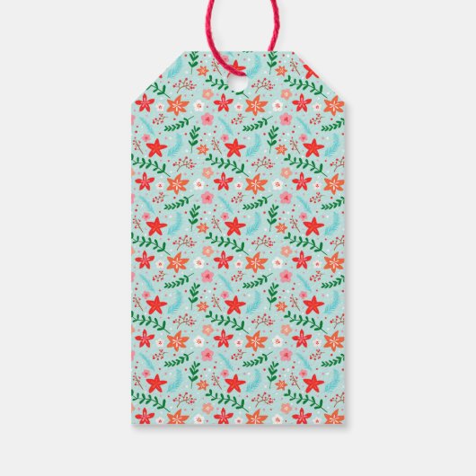 Kerstmis met feestdag cadeaulabel (Achterkant)