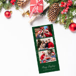 Kerstmis met feestdag Multi Photo Retro Filmstrip<br><div class="desc">Met een beetje een retro-foto kun je een leuke,  Chic & Minimalist Holiday-kaart of kerstkaarten met een beetje een foto maken van je kerstfeest- of feestelijke Multi Photo Retro Filmstrip - Groene Kerstmis of Vakantiekaarten.</div>