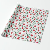 Kerstmis met feestdag wit cadeaupapier (Uitgerold)