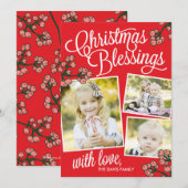 Kerstmis met feestdagen feestdagenkaart (Voorkant / Achterkant)