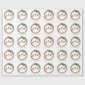 Kerstmis met Feestdagen met JAREN Floral Script Cadeaupapier (Vlak)