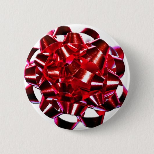 Kerstmis met Feestdagen Winterrood kerstlint Ronde Button 5,7 Cm (Voorkant)